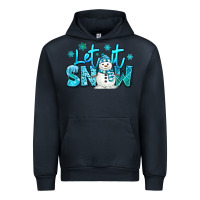 Navy let it snow winter snowman Urban Hoodie - MaliasSmallBusiness