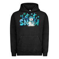 Pigment Black let it snow winter snowman Urban Hoodie - MaliasSmallBusiness