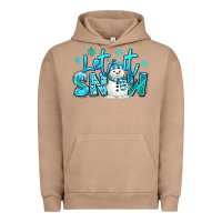 Pigment Burro let it snow winter snowman Urban Hoodie - MaliasSmallBusiness