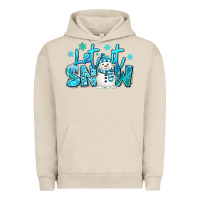 Pigment French Oak let it snow winter snowman Urban Hoodie - MaliasSmallBusiness