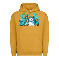 Pigment Peanut Butter let it snow winter snowman Urban Hoodie - MaliasSmallBusiness