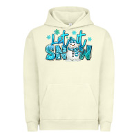 Pigment Pistachio let it snow winter snowman Urban Hoodie - MaliasSmallBusiness