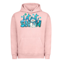 Pigment Salmon let it snow winter snowman Urban Hoodie - MaliasSmallBusiness