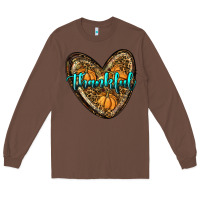 Chestnut thankful pumpkin heart Long Sleeve Tee - RanaPortraitStore