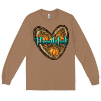 Toasted Coconut thankful pumpkin heart Long Sleeve Tee - RanaPortraitStore