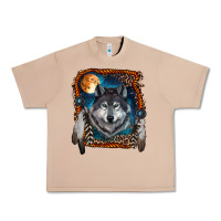 Burro Wolf And Feathers Urban Heavy Tee - RanaPortraitStore