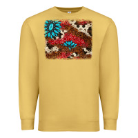 Antique Gold gemstone cowhide background Premium Sweatshirt - AdoDesignShop