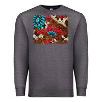 Charcoal Heather gemstone cowhide background Premium Sweatshirt - AdoDesignShop