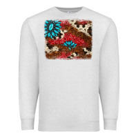 Oatmeal Heather gemstone cowhide background Premium Sweatshirt - AdoDesignShop