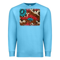 Ocean Blue gemstone cowhide background Premium Sweatshirt - AdoDesignShop
