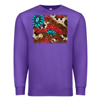 Purple gemstone cowhide background Premium Sweatshirt - AdoDesignShop