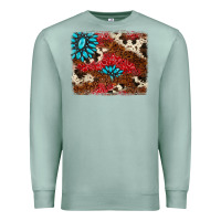 Seafoam gemstone cowhide background Premium Sweatshirt - AdoDesignShop