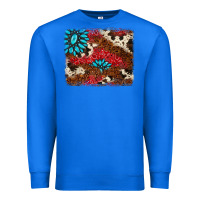 True Royal gemstone cowhide background Premium Sweatshirt - AdoDesignShop