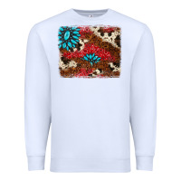 White gemstone cowhide background Premium Sweatshirt - AdoDesignShop