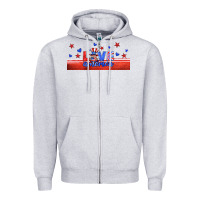 Heather Grey love america gnome libbey cup Zipper Hoodie - HRA Design Shop