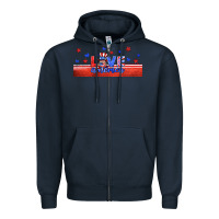Navy love america gnome libbey cup Zipper Hoodie - HRA Design Shop