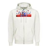 Oatmeal Heather love america gnome libbey cup Zipper Hoodie - HRA Design Shop