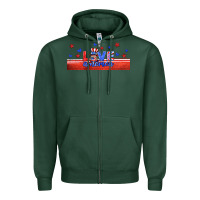 Sports Green love america gnome libbey cup Zipper Hoodie - HRA Design Shop