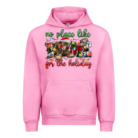 Fuchsia Pink no place like for the holiday Urban Hoodie - MaliasSmallBusiness