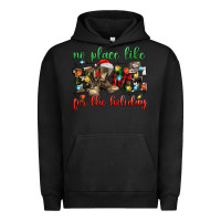Pigment Black no place like for the holiday Urban Hoodie - MaliasSmallBusiness