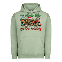 Pigment Oil Green no place like for the holiday Urban Hoodie - MaliasSmallBusiness