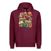 Burgundy country cassette tapes Premium Hoodie - MaliasSmallBusiness