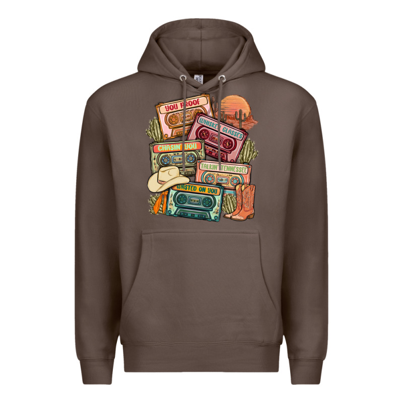 Country Cassette Tapes Premium Hoodie by MaliasSmallBusiness | Teevron