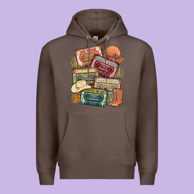 Country Cassette Tapes Premium Hoodie Designed By Maliassmallbusiness