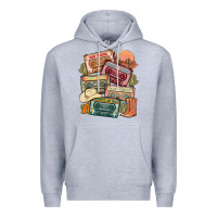 Heather Grey country cassette tapes Premium Hoodie - MaliasSmallBusiness