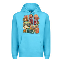 Ocean Blue country cassette tapes Premium Hoodie - MaliasSmallBusiness