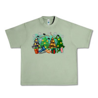 Oil Green christmas trees with hockey Urban Heavy Tee - Zillion Design Studio