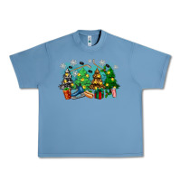 Pebble Blue christmas trees with hockey Urban Heavy Tee - Zillion Design Studio