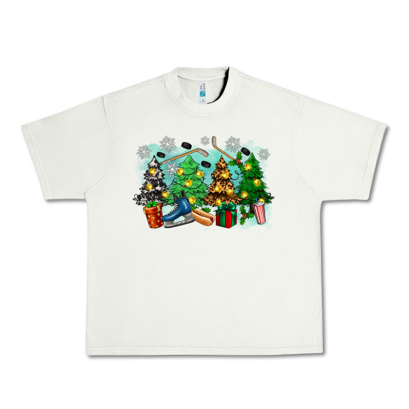 Christmas Trees With Hockey Urban Heavy Tee by Zillion Design Studio | Teevron