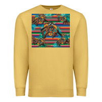 Antique Gold bucking bronco serape turquoise Premium Sweatshirt - Artiststas