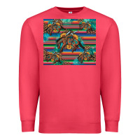Cardinal bucking bronco serape turquoise Premium Sweatshirt - Artiststas