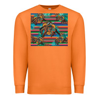 Carrot bucking bronco serape turquoise Premium Sweatshirt - Artiststas