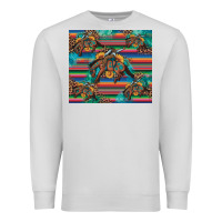 Dove Grey bucking bronco serape turquoise Premium Sweatshirt - Artiststas