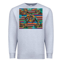 Heather Grey bucking bronco serape turquoise Premium Sweatshirt - Artiststas
