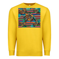 Lemon bucking bronco serape turquoise Premium Sweatshirt - Artiststas