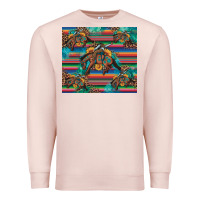 Pale Pink bucking bronco serape turquoise Premium Sweatshirt - Artiststas