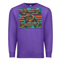 Purple bucking bronco serape turquoise Premium Sweatshirt - Artiststas
