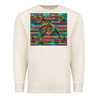 Bucking Bronco Serape Turquoise Premium Sweatshirt | Teevron