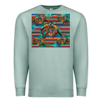 Seafoam bucking bronco serape turquoise Premium Sweatshirt - Artiststas