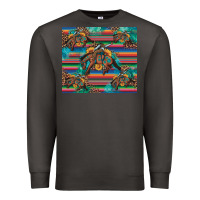 Smoke bucking bronco serape turquoise Premium Sweatshirt - Artiststas