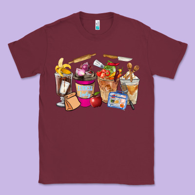 Lunch Lady Coffee Cups Classic Tee Designed By Fadigitalartstudio