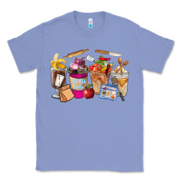 Colony Blue Lunch Lady Coffee Cups Classic Tee - FaDigitalArtStudio