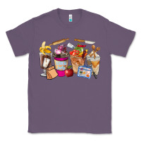 Lavender Lunch Lady Coffee Cups Classic Tee - FaDigitalArtStudio