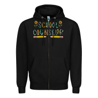 Black school counselor Zipper Hoodie - CowhideDigitalArt