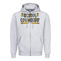 Heather Grey school counselor Zipper Hoodie - CowhideDigitalArt
