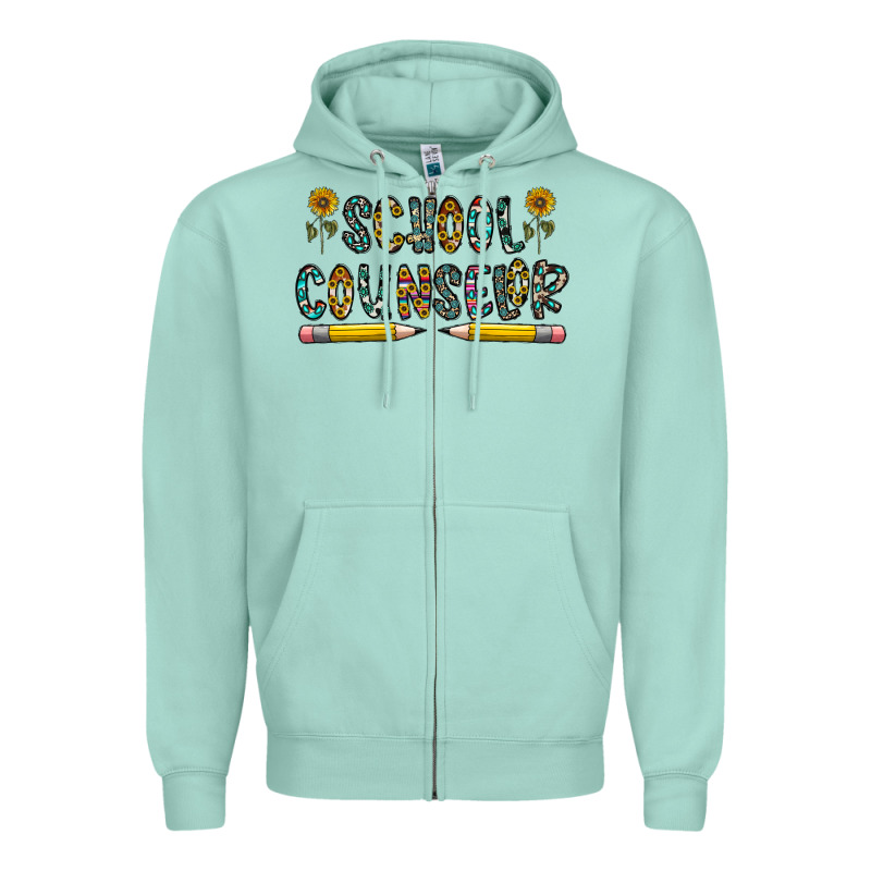 School Counselor Zipper Hoodie by CowhideDigitalArt | Teevron